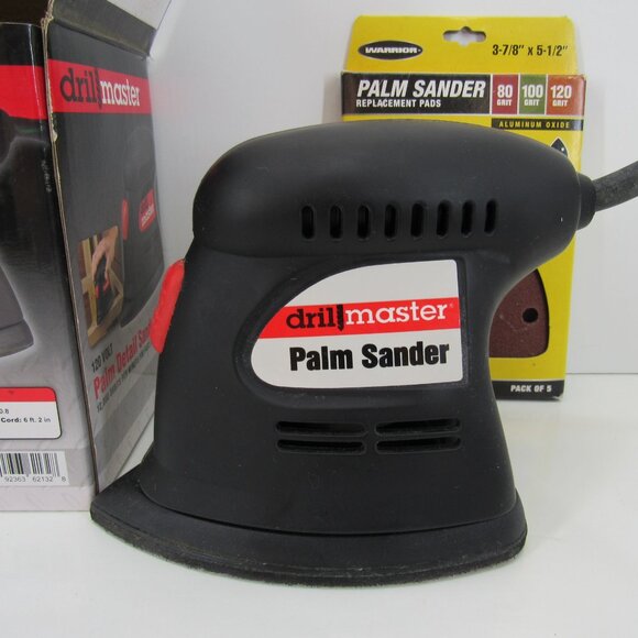 Dril Master Palm Detail Sander 120V Single Speed Item 62132 w/5 Pk of Pads - Picture 5 of 9